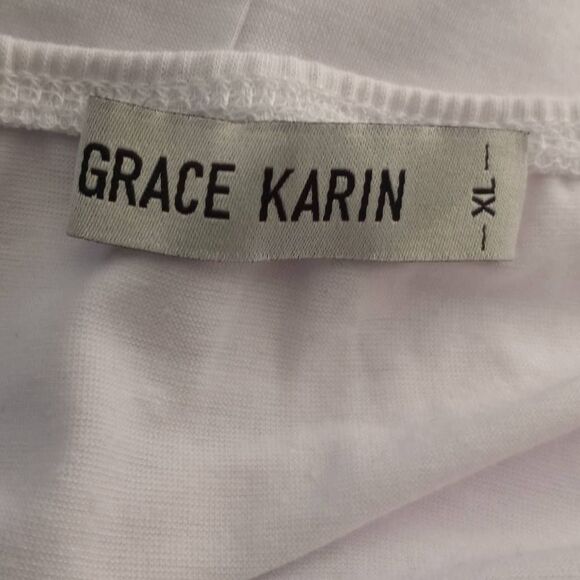 GRACE KARIN WHITE STRAPLESS MAXI DRESS SZ.XL EUC - Picture 2 of 9